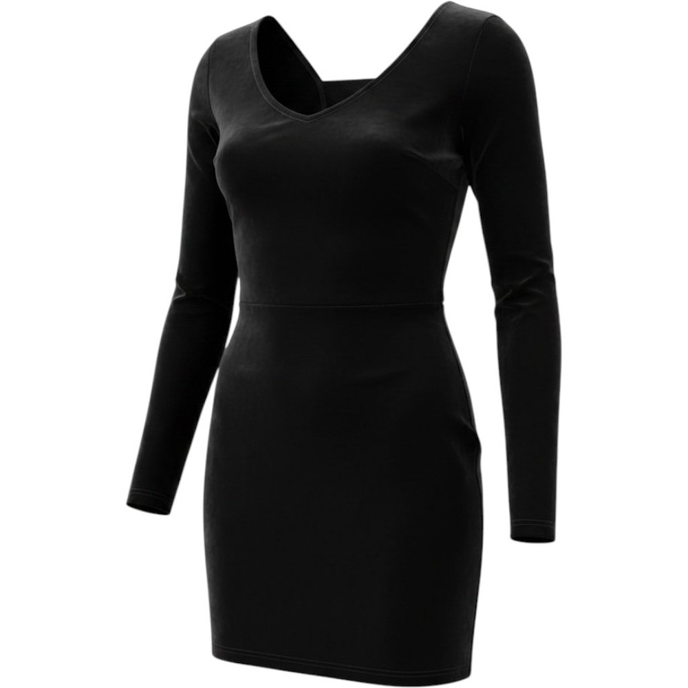 BCBG Womens Black Velvet Bodycon Long Sleeve Mini Dress Size M Holiday Party
